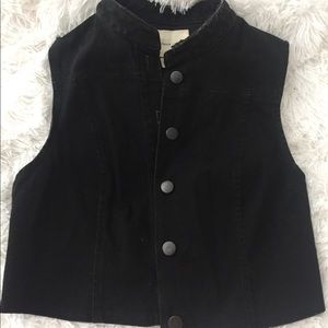 Black jean vest